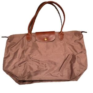 Longchamp Large Le Pliage Tote Taupe